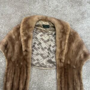 Authentic fur shrug